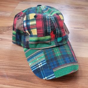 Ralph Lauren Polo Strap Back Hat Patchwork